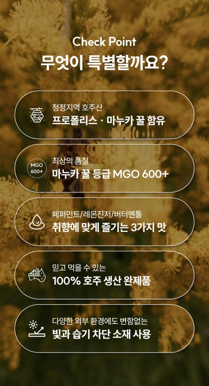 상품코드 : MN002 [마더네스트] 호주산 프로폴리스 마누카허니 170g 3종