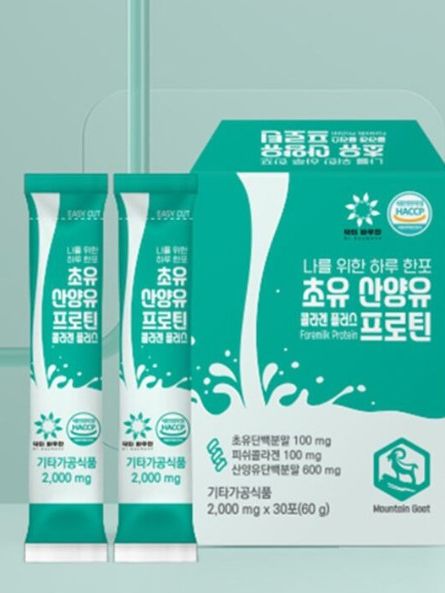 [닥터바우만] 초유산양유 콜라겐플러스 프로틴 2,000mg x 30포 (60g)