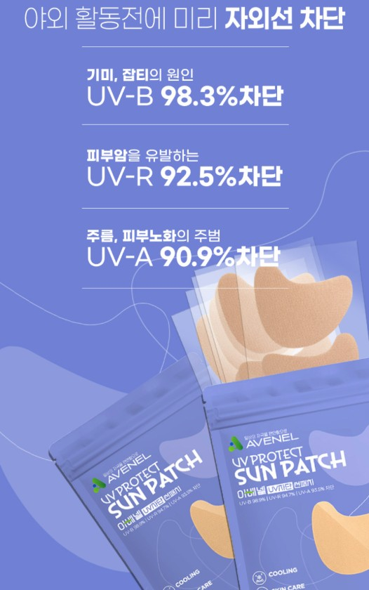 (파우치형) UV컷 기미차단 쿨링 하이드로겔 썬패치 1세트