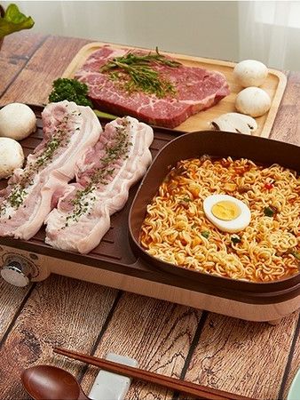 [클란츠] 마이노바 2in1 전기냄비 그릴팬 (KRZ-1004B)