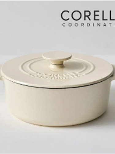 [코렐] 코디네이츠 무쇠 애슐리 아이보리 22cm 전골냄비