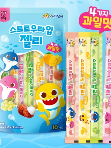 상품코드 : NY003 핑크퐁 스트로우젤리 (20g x 10개입)