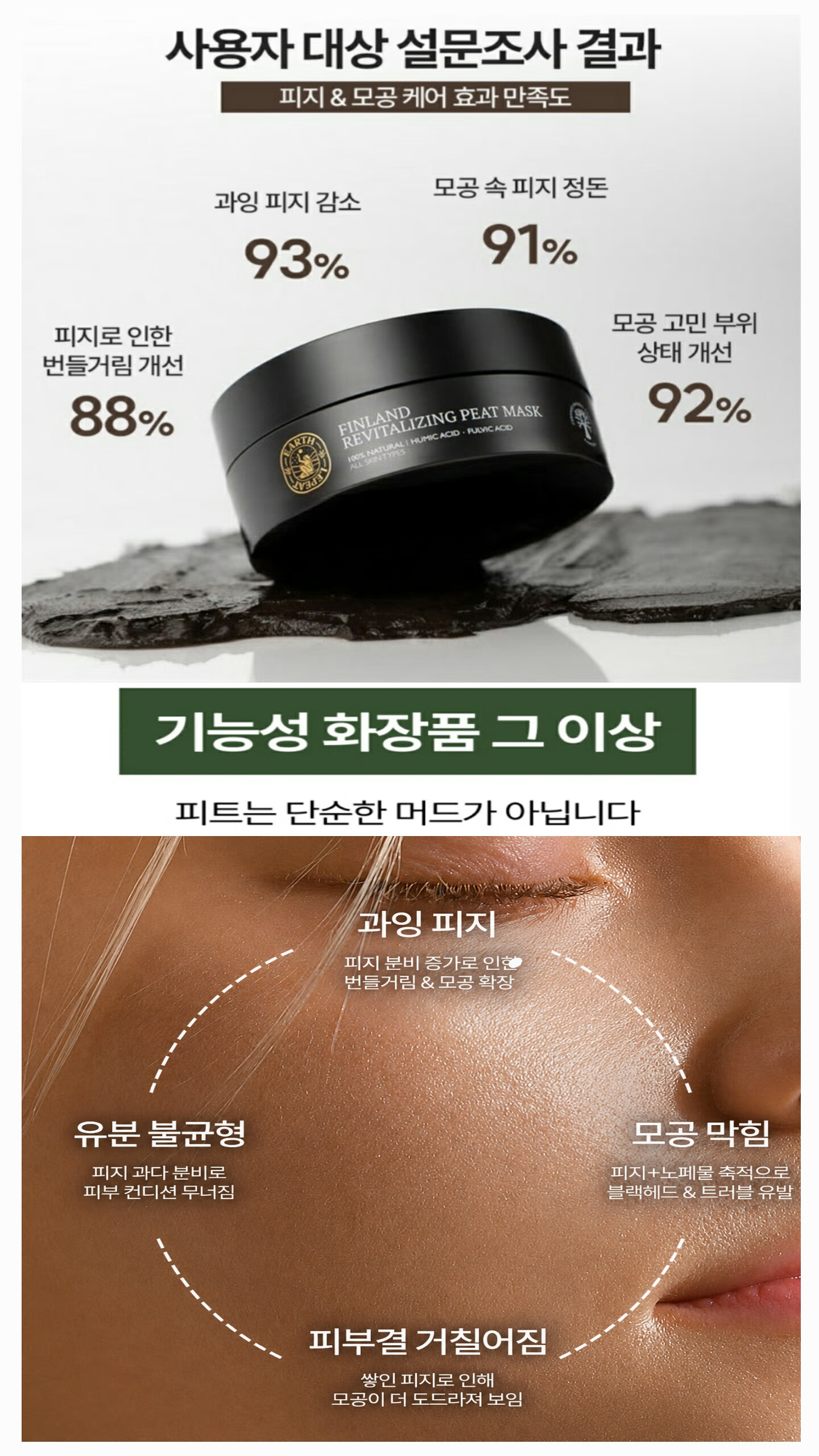 상품코드 : S278 얼스레피트 핀란드 천연 피트 머드 모공팩