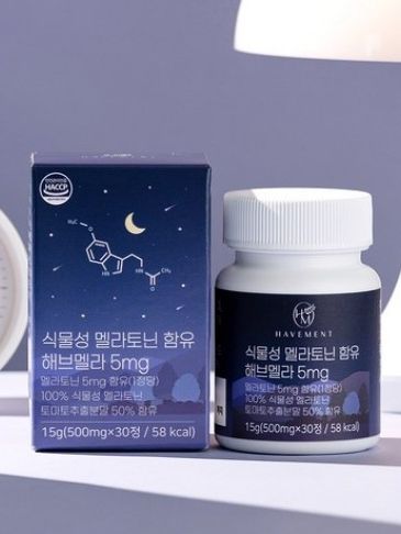 [해브먼트] 식물성 멜라토닌 5mg, 1개, 30정