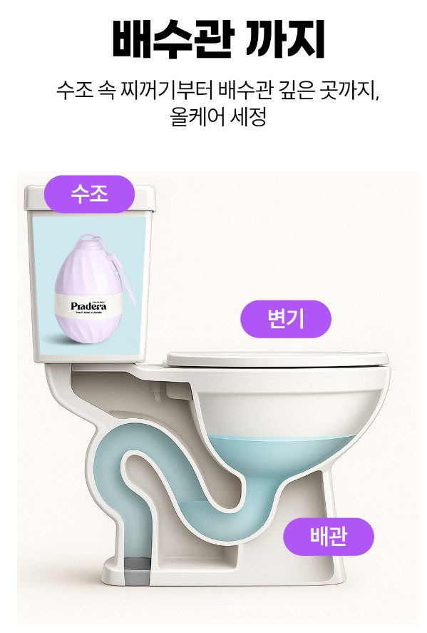 프라데라 사계절 파스텔 변기세정제(4개입)