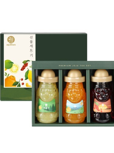 [제주하우스] 제주 차세트 기 (오미자차300g,한라봉차300g,풋귤300g)