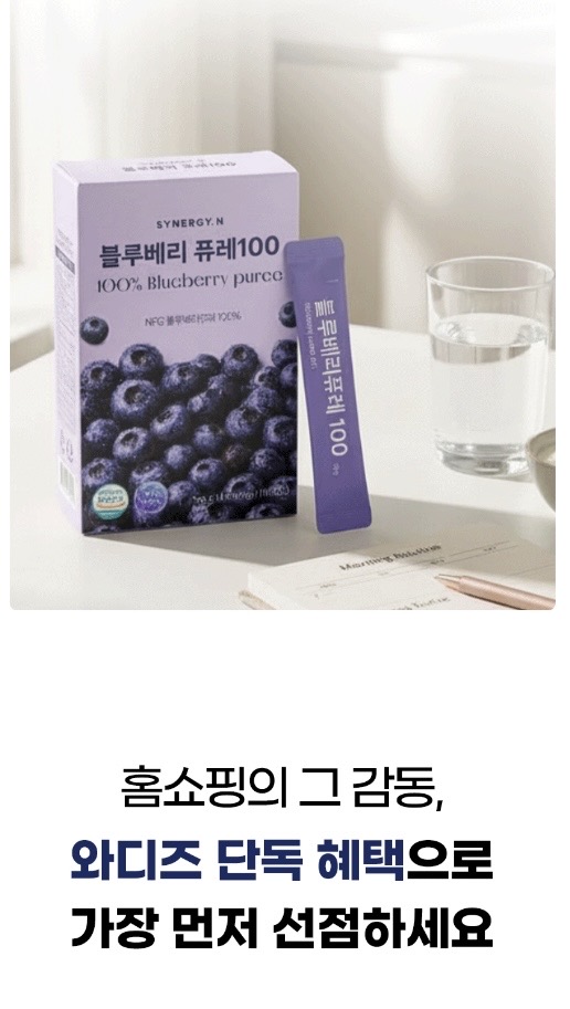 시너지엔 블루베리 퓨레 100