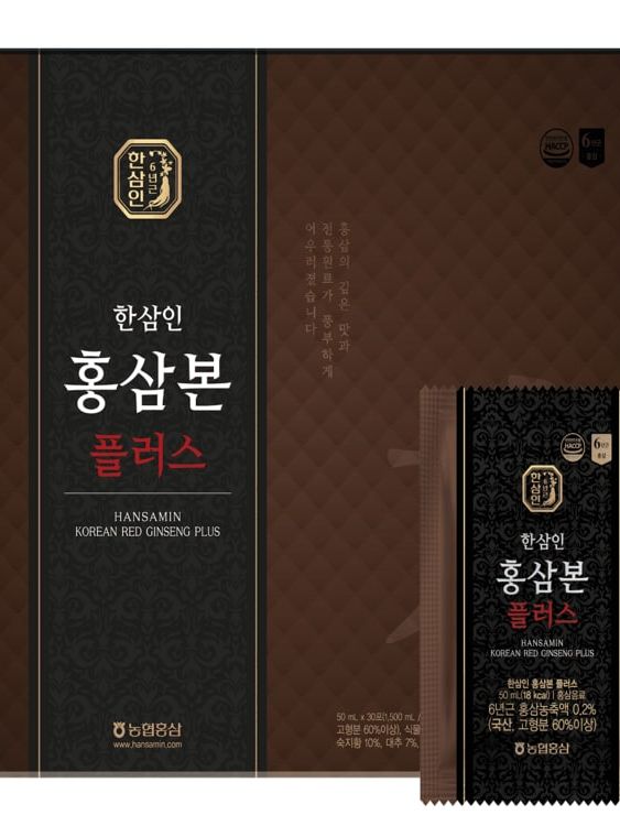 [농협홍삼 한삼인] 홍삼본플러스 50ml × 30포 +쇼핑백