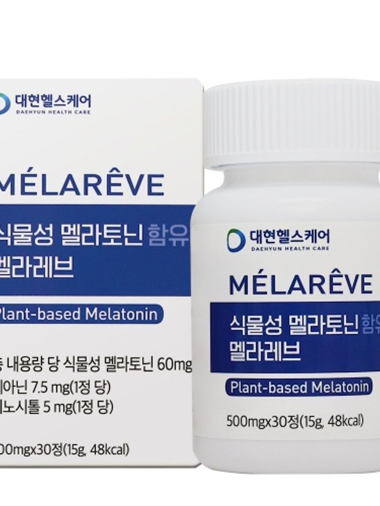[대현헬스케어] 식물성 멜라토닌 함유 멜라레브 (500mg x 30정)