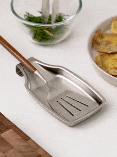 스텐304  깔끔주방 걸이형 조리도구 받침