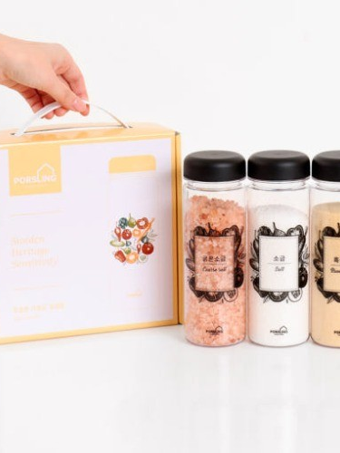 [포슬링] 다용도 양념통 500mlx3P 세트 Tritan (개별박스 +선물박스+라벨 스티커) (PSL-500T-3PSET)