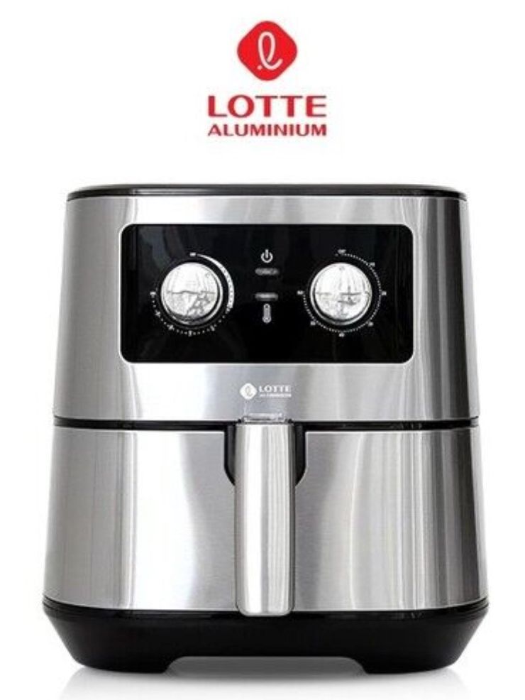 [롯데] 스테인레스 스퀘어 기계식 에어프라이어 5.5L (LTS-AF5SM)