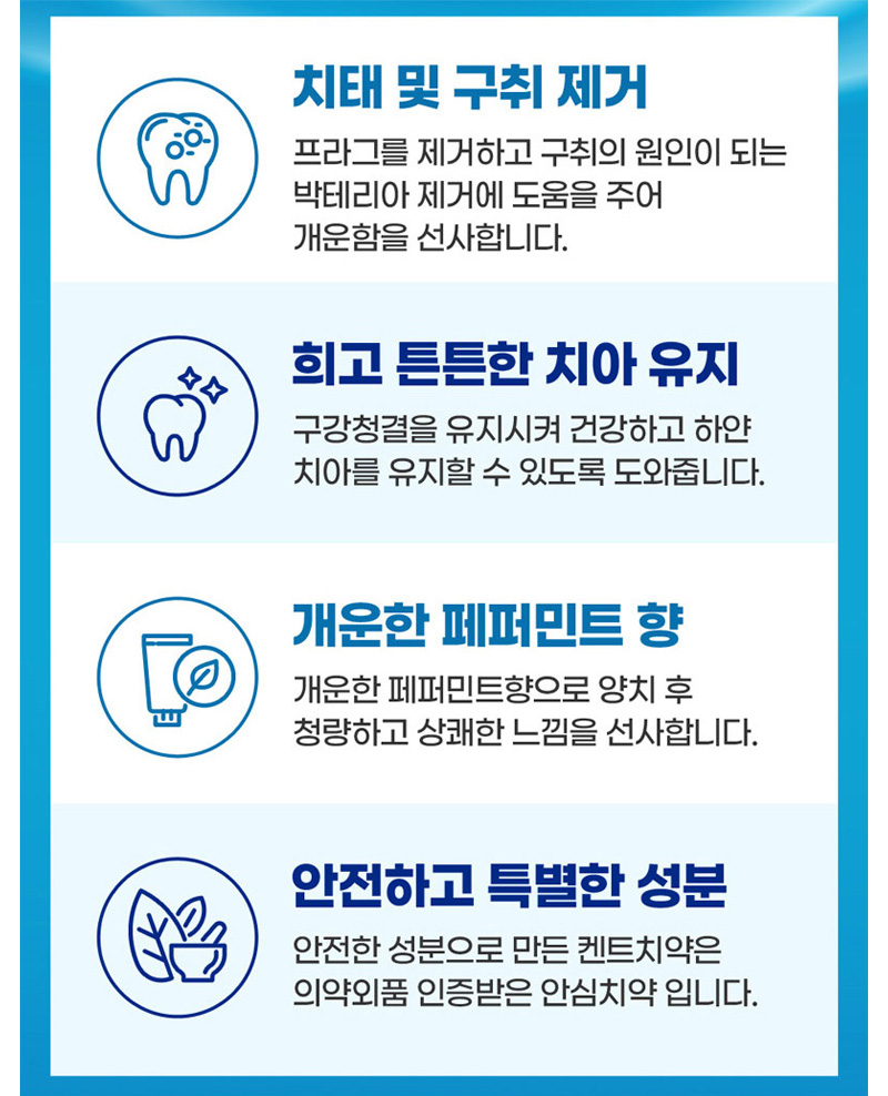 상품코드 : WC025 켄트 치약2개+여행용키트(치약2+칫솔)