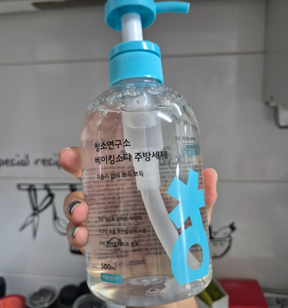 청소연구소 베이킹소다 주방세제 레몬민트향500ml