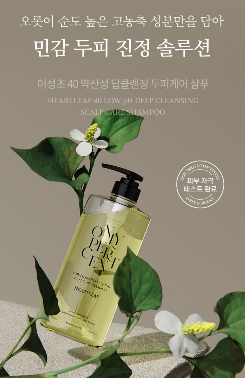 상품코드 : K628 어성초 40 약산성 딥 클렌징 두피케어 샴푸 (카톤발주용)