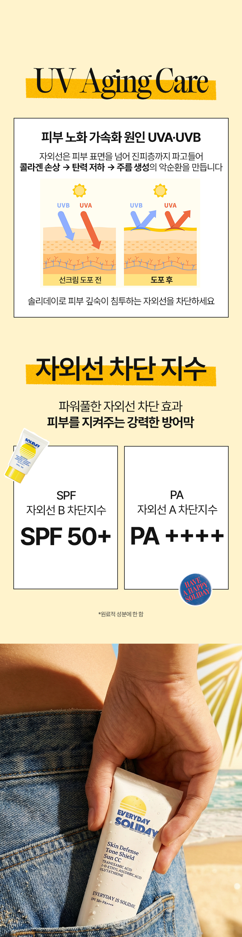 솔리데이 스킨 디펜스 톤 쉴드 선씨씨_50m