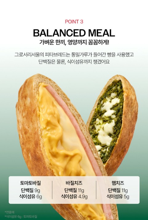 상품코드 : GS001 그로서리서울 피타브레드 6종 120g