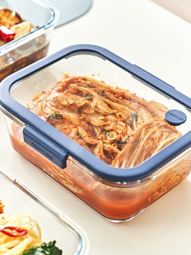 [네오플램] 글라쎄Z 진공 내열유리 밀폐용기 직사각 1900ml