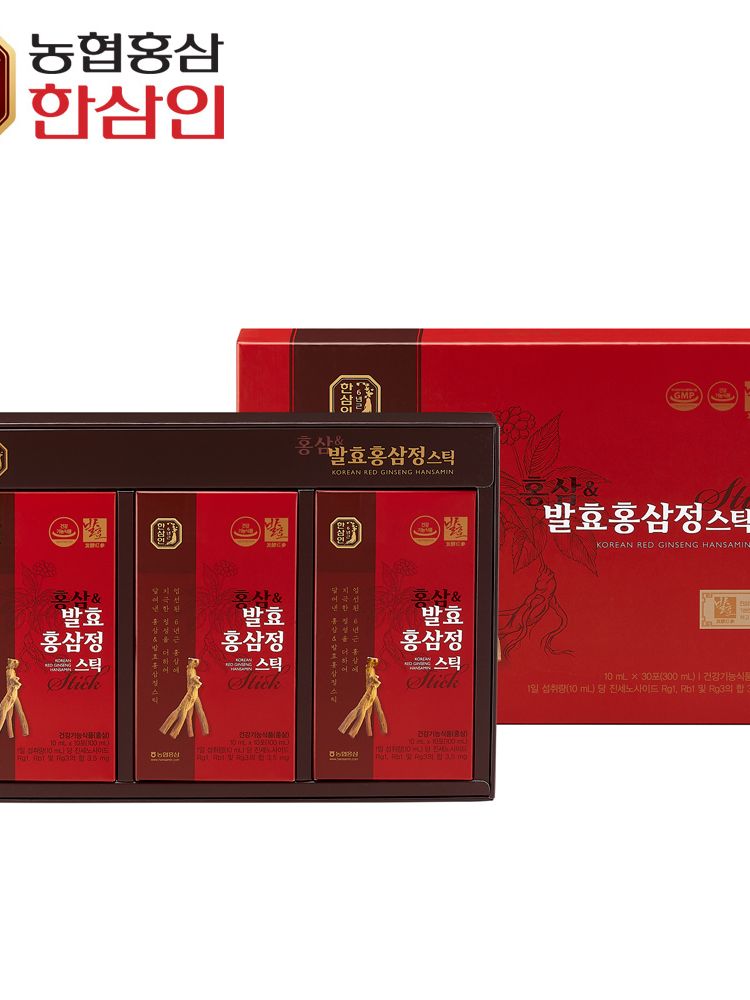 [농협 한삼인] 한삼인 발효홍삼정 스틱 10ml x 30포 + 쇼핑백