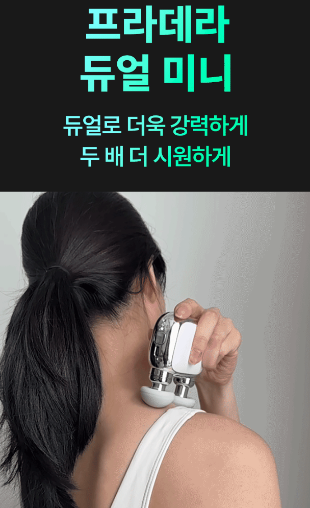비레토 파워풀 3종헤드 듀얼 미니마사지기