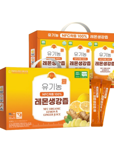 [더존건강] 유기농 NFC착즙 100% 레몬생강즙 15ml X 18포