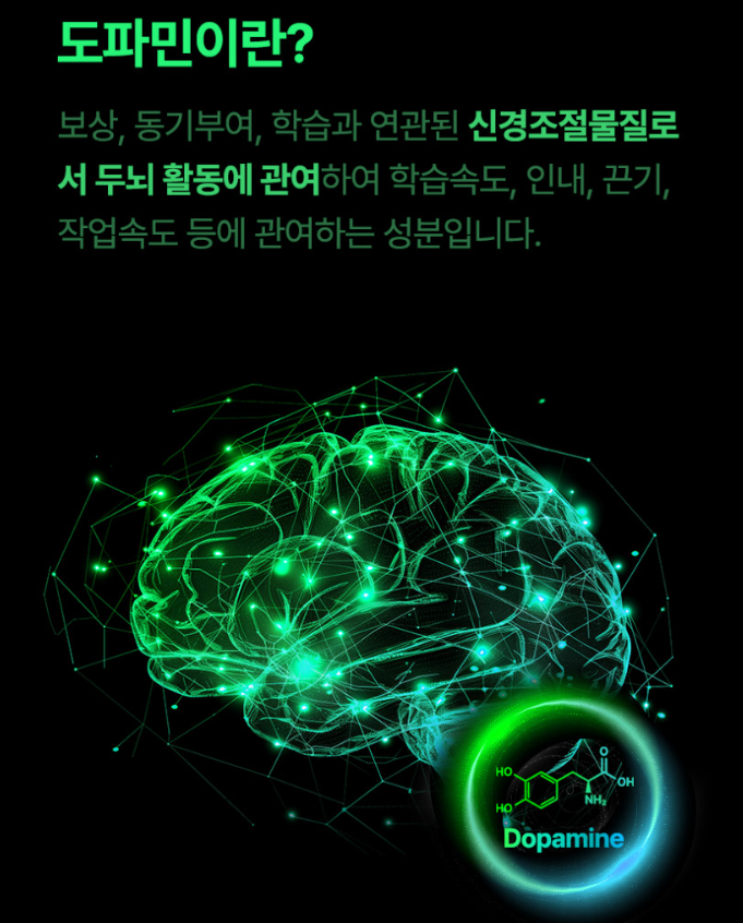 집중력 도파민 영양제 도파케어 30정(1개월분)