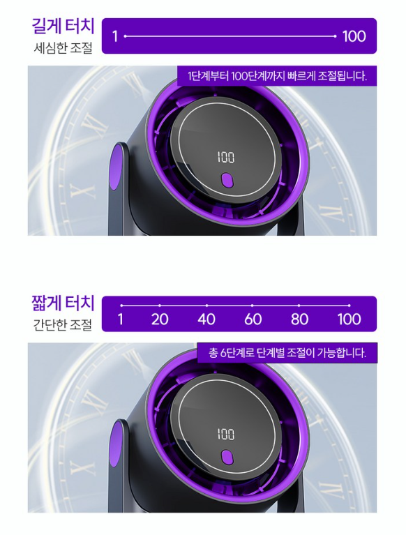 비레토 탁상및벽걸이용 무선 미니 서큘레이터 2종