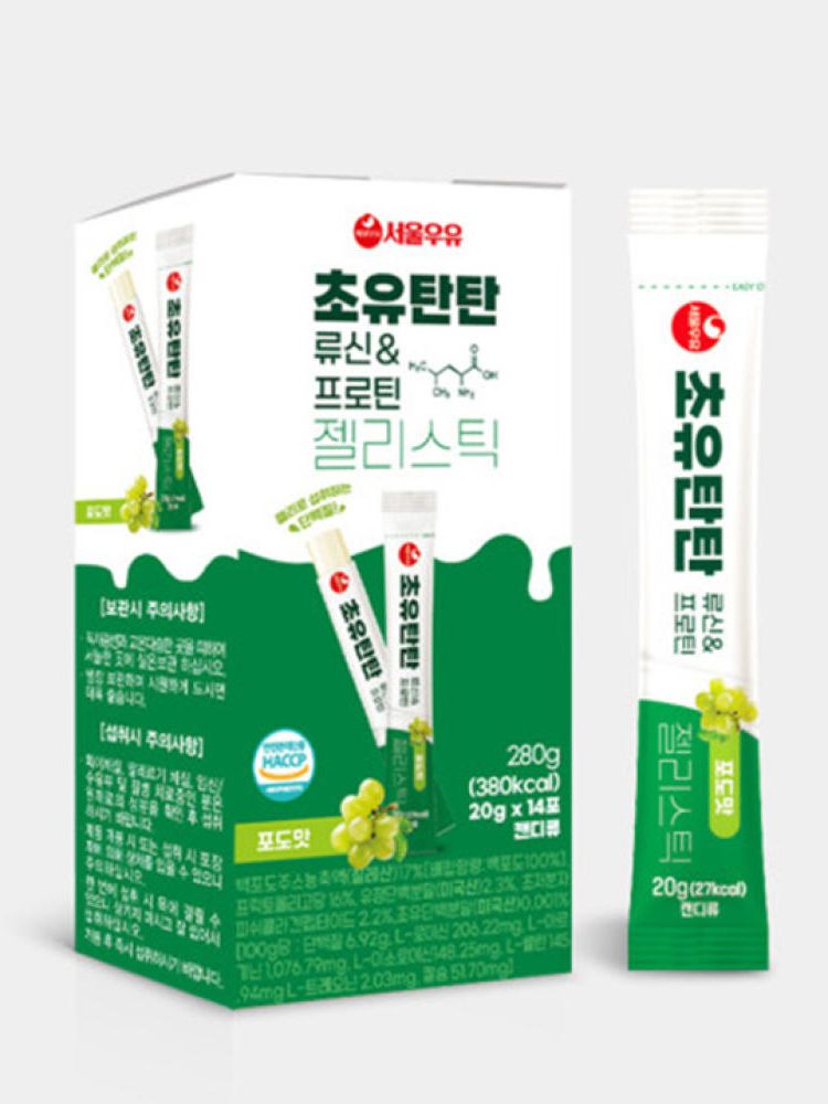 서울우유 초유탄탄 류신프로틴 젤리스틱 1박스(14포x20g) 1박스 40개