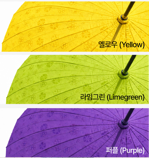 비오면 꽃이 피는 벚꽃 레인보우 고급 장우산