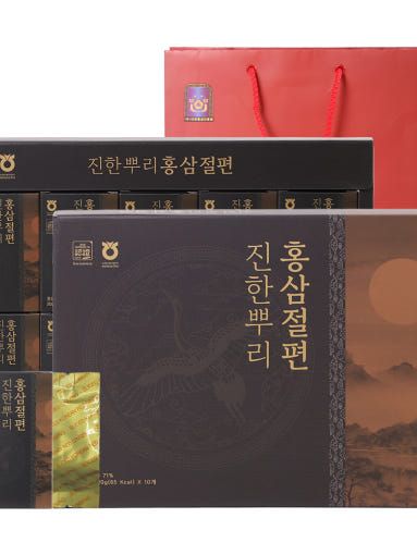 진한뿌리 홍삼절편 20g x 10개 + 쇼핑백 (카톤발주용)