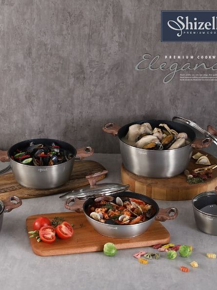 [쉬젤] 엘레강스 IH 냄비5종세트 (18편수,20양수,24전골,24곰솥,28곰솥)