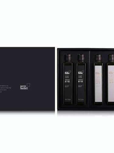 [쿠엔즈버킷] 참기름 x 들기름 x 생참기름 x 생들기름 200ml 4종세트 + 쇼핑백 (백화점 판매용)