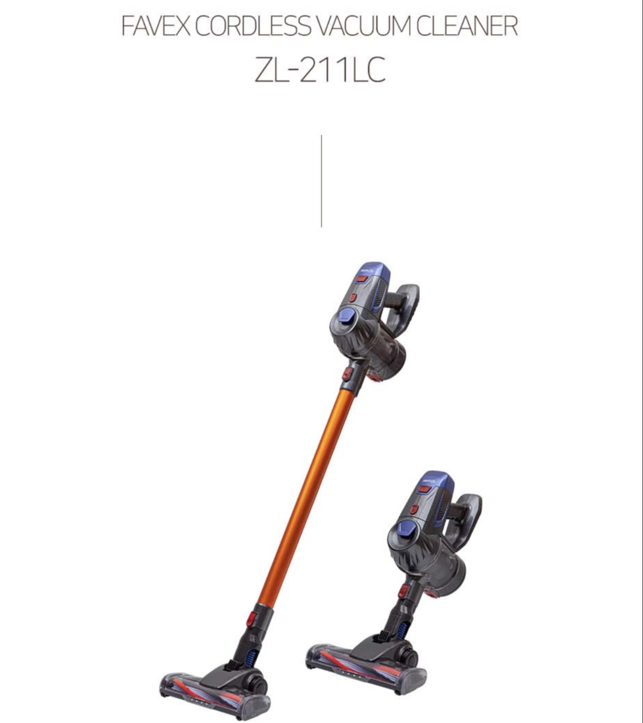 상품코드 : H3728 [파벡스] 싸이클론 무선청소기 (ZL-211LC)