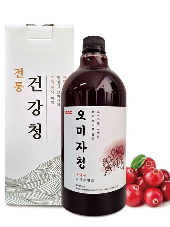 [비비씨] 국내산 100% 오미자청 1,000ml + 선물박스