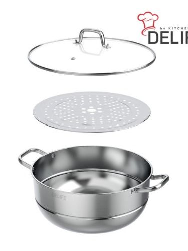 [디라이프] 마스터셰프 특대형 스테인레스 찜&전골냄비 34cm (DLA-MS34S)
