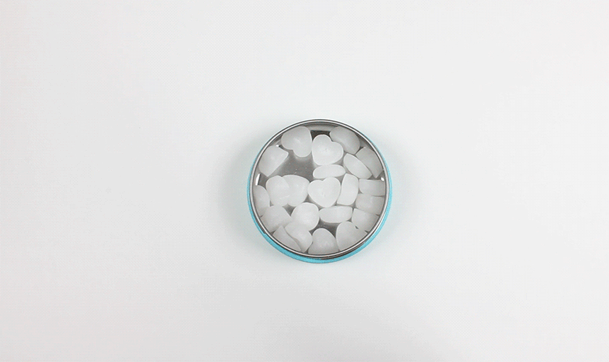 상품코드 : GN001 춘식이 자일리톨 하트 캔디 페퍼민트, 40g, 1개