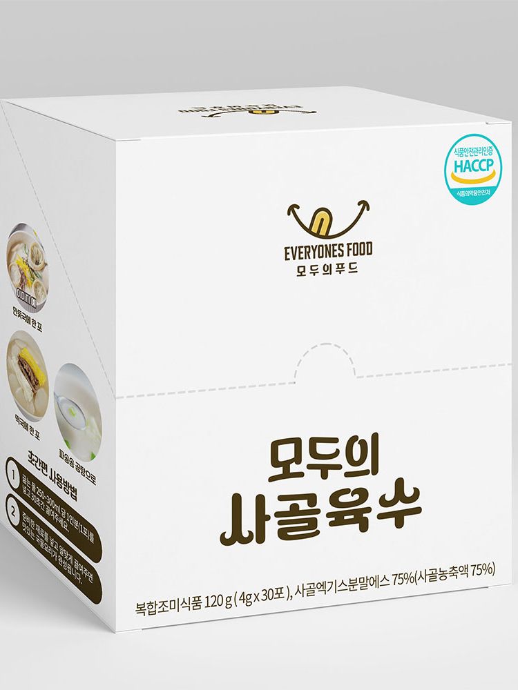 첨가물 제로 모두의 푸드 사골육수120g(4g 30포)