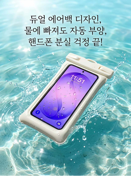 상품코드 : DUM00 초강력 핸드폰 방수팩 IPX8최고등급방수