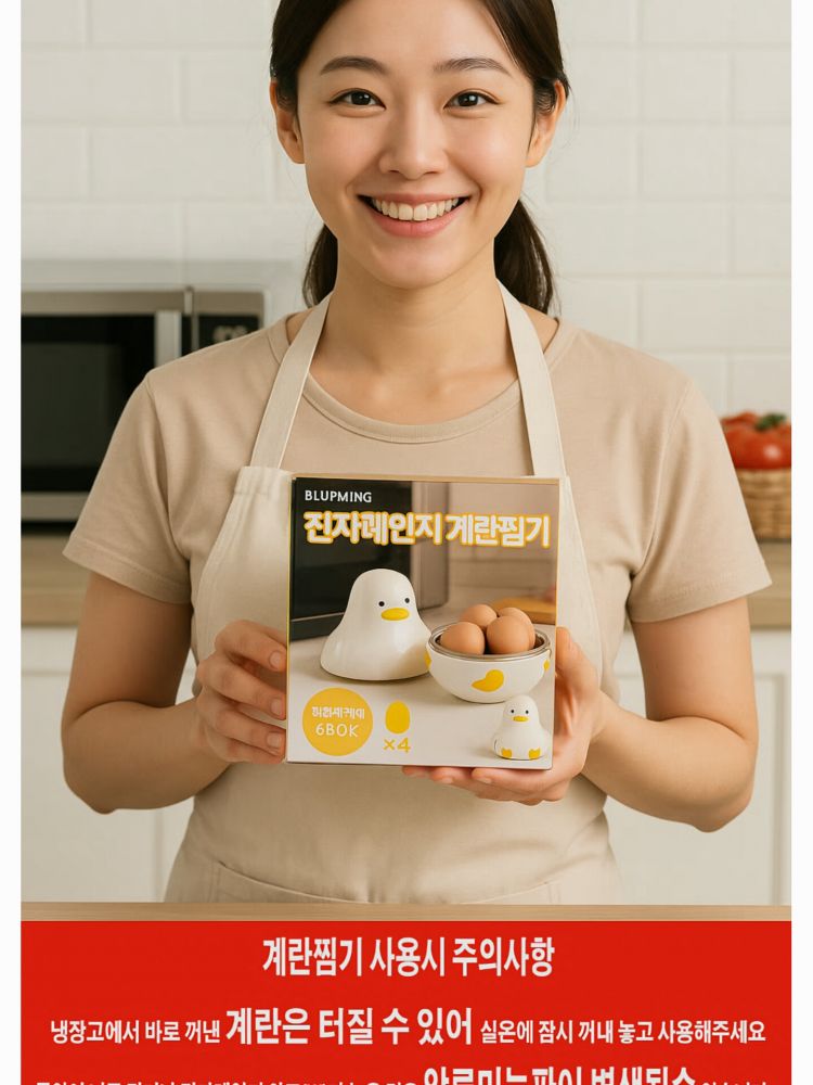 블루밍 꼬끼오 전자렌지 4구 계란 찜기