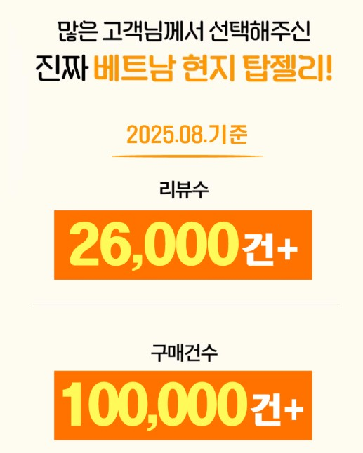 (베트남 정품) 쿠위 탑젤리 3종 혼합믹스 대용량 320g