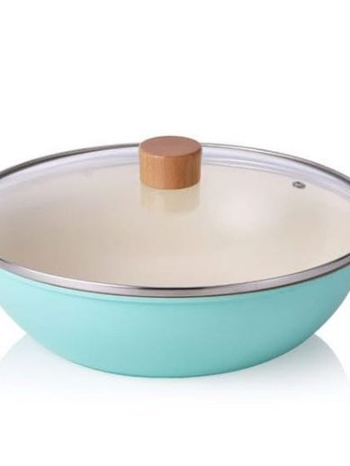 [리빙아트] IH 우드 세라믹 전골웍팬(28cm)
