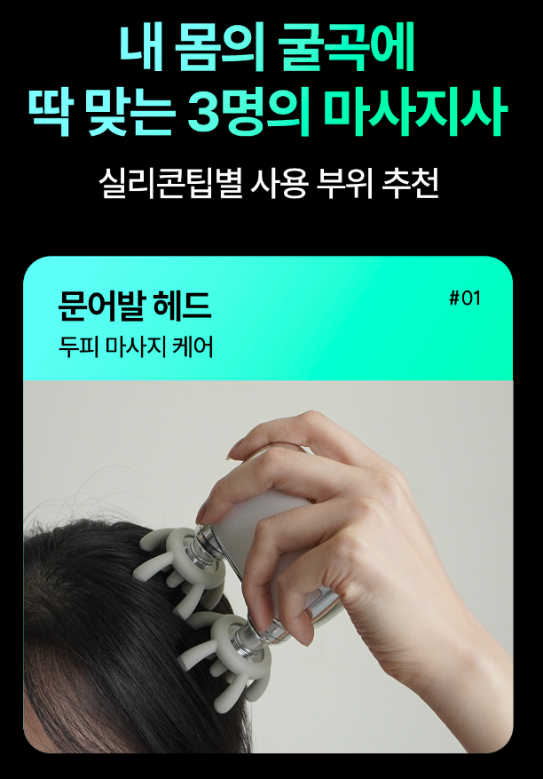 비레토 파워풀 3종헤드 듀얼 미니마사지기