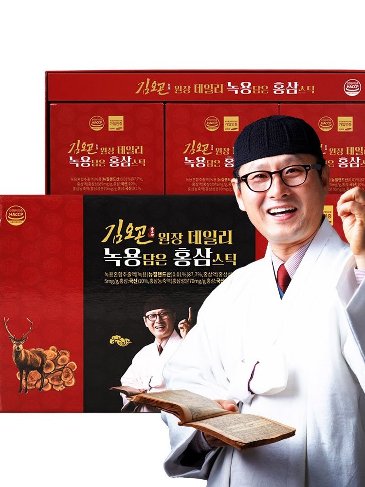 [김오곤원장] 데일리 녹용담은 홍삼스틱 (10g x 30포) + 쇼핑백