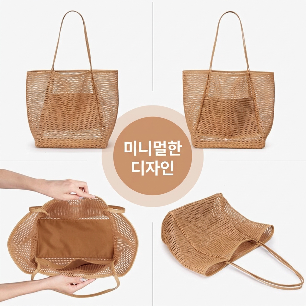 상품코드 : DUM004 접이식 비치메쉬백