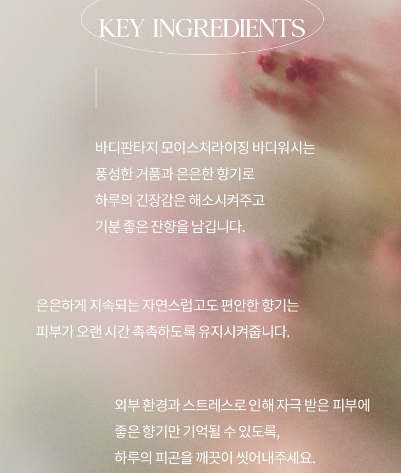 상품코드 : BP005 바디판타지 퍼퓸 바디워시 퓨어솝향 500ml