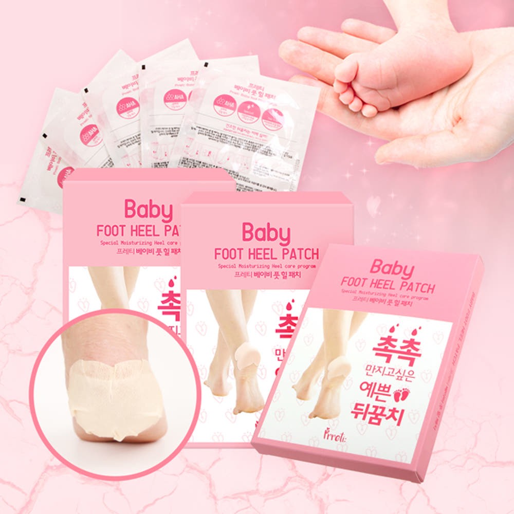 상품코드 : PT006 프레티 베이비 풋 힐패치 발뒤꿈치갈라짐 뒷꿈치패드 10매