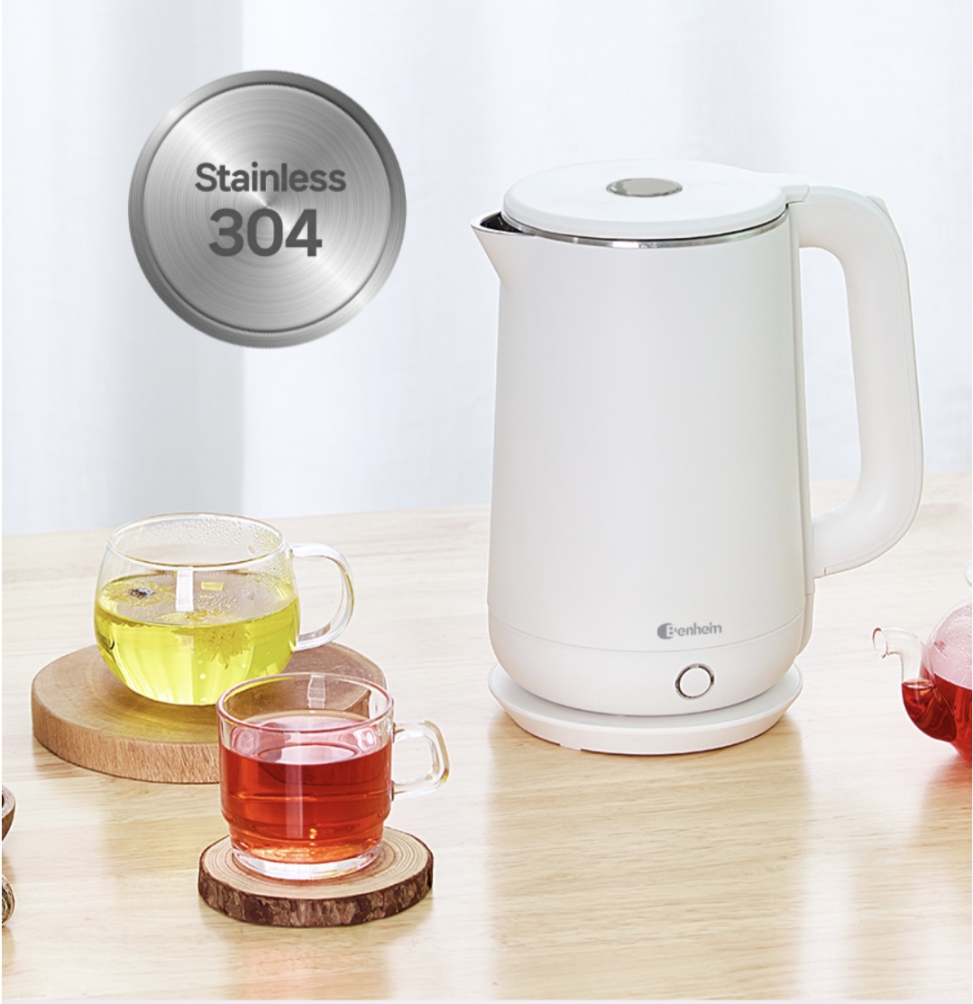 상품코드 : BE006 [벤하임] 이중 단열주전자 전기포트 1.8L (BDK-004-001)