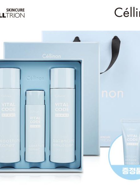 [셀트리온] 셀린온 바이탈 코드 옴므 스킨케어 2종세트 (쇼핑백 포함) (+ 증정용 에센스50ml)