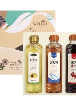 웰크리 3종 410ml (해바라기씨유, 참치액 홍게간장)