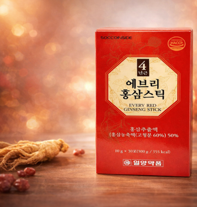일양약품 4년근 홍삼활력 에브리 홍삼스틱 30포